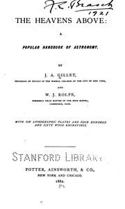 Cover of The heavens above by J. A. Gillet