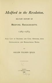 Front cover of Medford in the Revolution by Helen Tilden Wild