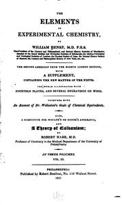 Front cover of The elements of experimental chemistry by Henry, William