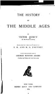 Cover of The history of the Middle Ages by Victor Duruy