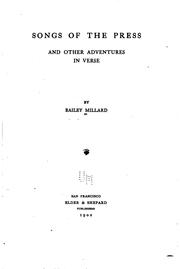 Front cover of Songs Of The Press And Other Adventures In Verse by Bailey Millard