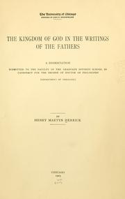 Front cover of The kingdom of God in the writings of the Fathers by Henry Martyn Herrick