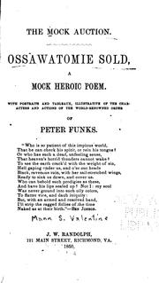 Cover of The mock auction by Mann Satterwhite Valentine