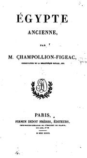 Cover of Égypte ancienne by Jacques-Joseph Champollion-Figeac