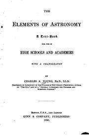 Front cover of The elements of astronomy by Charles A. Young