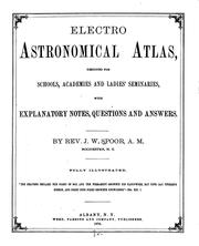 Cover of Electro astronomical atlas by J. W. Spoor