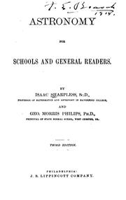 Front cover of Astronomy for schools and general readers by Sharpless, Isaac