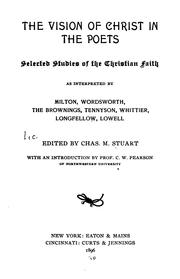 Front cover of The vision of Christ in the poets by Charles Macaulay Stuart