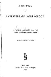 Front cover of A text-book of invertebrate morphology by J. Playfair McMurrich