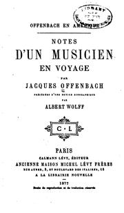 Cover of Offenbach en Amérique by Jacques Offenbach