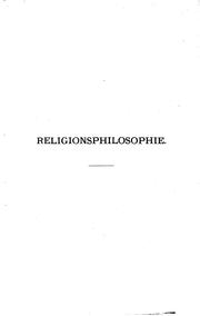 Front cover of Religionsphilosophie by Harald Høffding