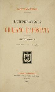 Cover of L' imperatore Giuliano l'Apostata by Gaetano Negri
