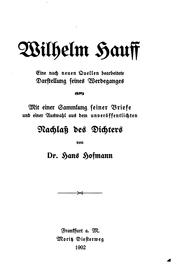 Cover of Wilhelm Hauff by Hofmann, Hans