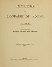 Front cover of Encyclopedia of biography of Indiana by George Irving Reed