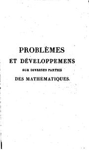 Front cover of Problèmes et développemens sur diverses parties des mathématiques by Reynaud M.