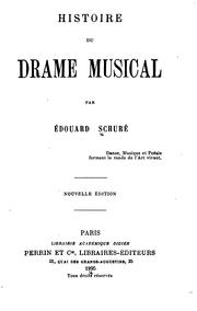 Front cover of Histoire du drame musical by Edouard Schuré