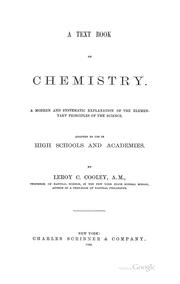 Front cover of A text-book of chemistry by Le Roy C. Cooley