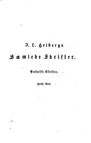 Cover of Johan Ludvig Heibergs prosaiske skrifter by Johan Ludvig Heiberg