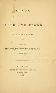 Front cover of Songs of field and flood by Charles Timothy Brooks