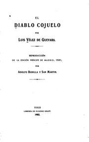 Cover of El diablo cojuelo por Luis Vélez de Guevara by Luis Vélez de Guevara y Dueñas