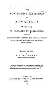 Front cover of The Portuguese expedition to Abyssinia in 1541-1543 as narrated by Castanhoso by Richard Stephen Whiteway