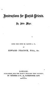 Cover of Instructions for parish priests by John Mirk