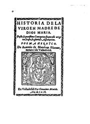Front cover of Historia de la Virgen Madre de Dios Maria by Antonio de Escobar y Mendoza