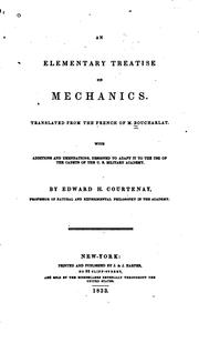 Front cover of An elementary treatise on mechanics by Jean-Louis Boucharlat