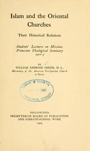 Front cover of Islam and the Oriental churches by William Ambrose Shedd
