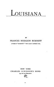 Front cover of Louisiana by Frances Hodgson Burnett