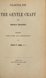 Cover of Gentle craft by Deloney, Thomas