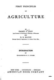 Front cover of First principles of agriculture by Goff, E. S.