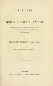 Cover of The life of George Lord Anson by John Barrow