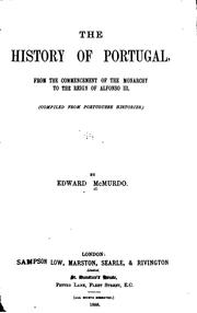 Front cover of The history of Portugal by Edward McMurdo