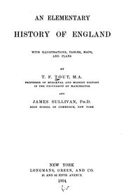 Front cover of An elementary history of England by T. F. Tout
