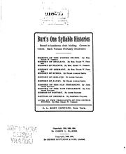 Front cover of History of Germany in words of one syllable by Helen W. Pierson