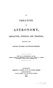 Front cover of A treatise on astronomy by Horatio N. Robinson