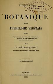 Front cover of Éléments de botanique et de physiolgie végétale by Ovide Brunet