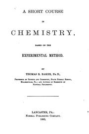 Front cover of A short course in chemistry by Thomas R. Baker
