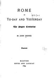 Front cover of Rome of to-day and yesterday by John Dennie