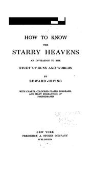 Front cover of How to know the starry heavens by Irving, Edward