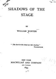 Front cover of Shadows of the stage by William Winter