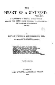 Cover of The heart of a continent by Sir Francis Edward Younghusband