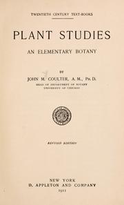 Cover of Plant studies by John Merle Coulter