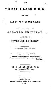 Cover of The moral class book by Sullivan, William
