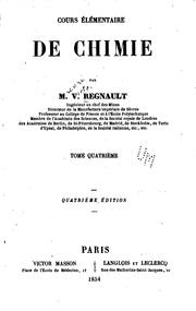 Front cover of Cours élémentaire de chimie by Henri Victor Regnault