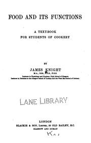 Cover of Food and its functions by James Knight