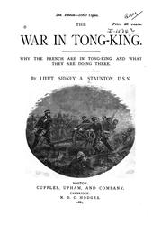 Front cover of The war in Tong-king by Sidney Augustus Staunton