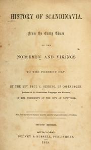 Cover of History of Scandinavia by Paul Christian Sinding