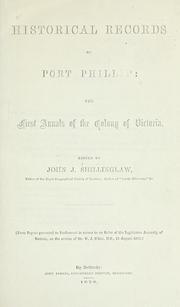 Front cover of Historical records of Port Phillip by John Joseph Shillinglaw